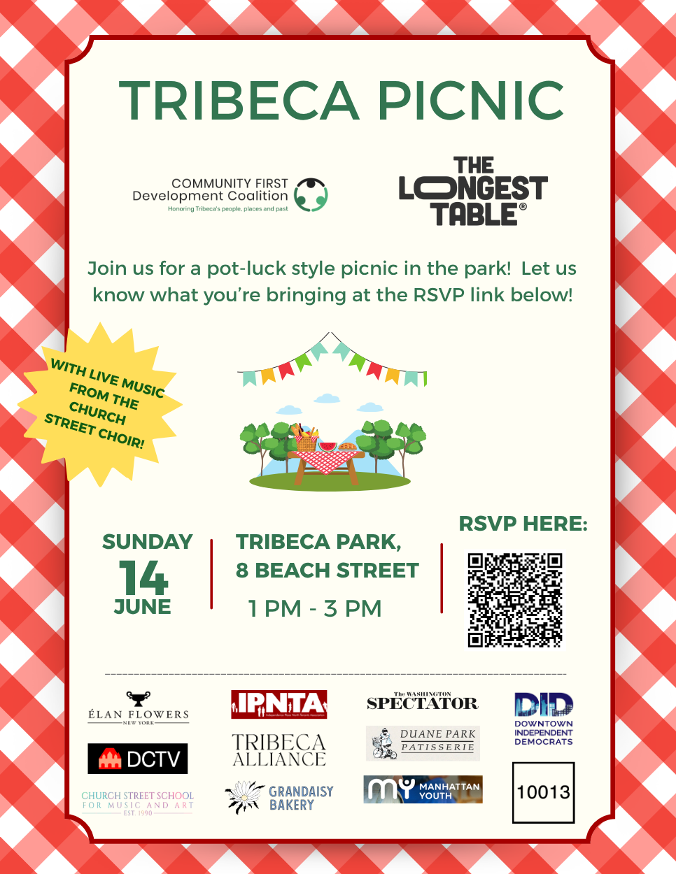SAVE THE DATE: Tribeca Picnic, June 14