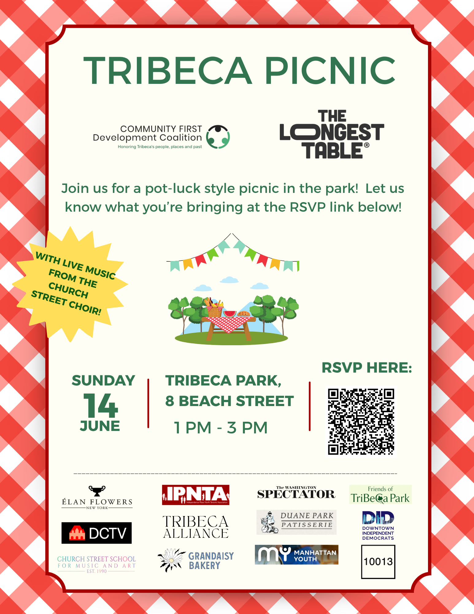 SAVE THE DATE: Tribeca Picnic, June 14
